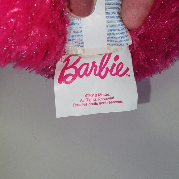 Build-A-Bear Barbie Sparkly Pink Bear Plush with Sound Box - Picture 7 of 9
